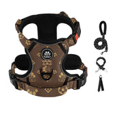 IVY&LANE No Pull Harness front view with easy neck-entry for quick fitting.
