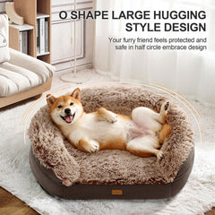 Iweepet half-round dog bed design enhances security and cozy sleep.
