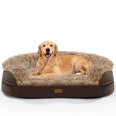 iweepet orthopedic dog bed extra-large top view highlighting spacious sleep area
