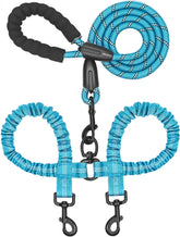 iYoShop dual dog leash with a 360-swivel clasp prevents tangles during walks.