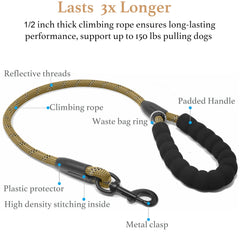 iYoShop Dual Dog Leash tangle-free design during crossed paths
