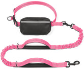 iYoShop hands-free leash with zipper pouch for secure essential storage during walks.