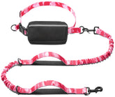 iYoShop hands-free leash in camo pink with waist strap for hands-free running and comfortable jogs.