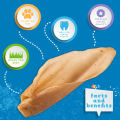 Jack&Pup Cow Ears β single-ingredient chew ideal for sensitive stomachs
