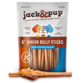 Jack&Pup bladder bully stick 6-inch for small dogs promotes teething relief.