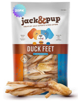 Jack&Pup duck feet packshot: natural, single-ingredient chew for small and medium dogs