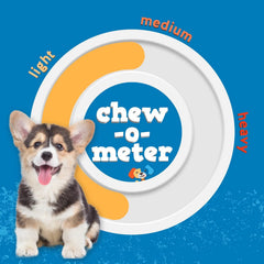 Nutrition label highlights protein, glucosamine, and chondroitin in Jack&Pup treats.