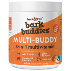 Jack&Pup Multi-Buddy chews close-up showing tasty texture for daily dog vitamins