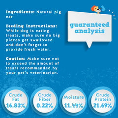 Jack&Pup odor-free pig ears, naturally smell-free dog treat.