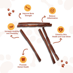 Jack&Pup single-ingredient collagen sticks support chew satisfaction with beef flavor