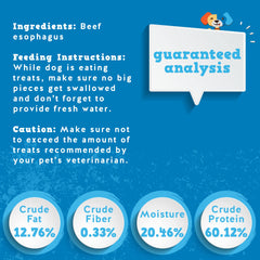 Jack&Pup Single-Ingredient Treat closeup emphasizes pure gullet for chewers.