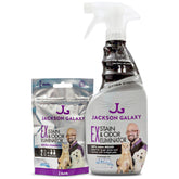 Jackson Galaxy EX bottle front showing odor-eliminating design for pet messes