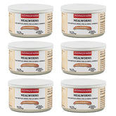 JADINGSFARM 6-pack canned mealworms for reptiles and birds, convenient high-protein treat.