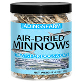 JADINGSFARM Minnows packaging shows 100% natural source for pets