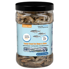 JADINGSFARM Minnows freeze-dried can front view showing a protein-rich pet treat