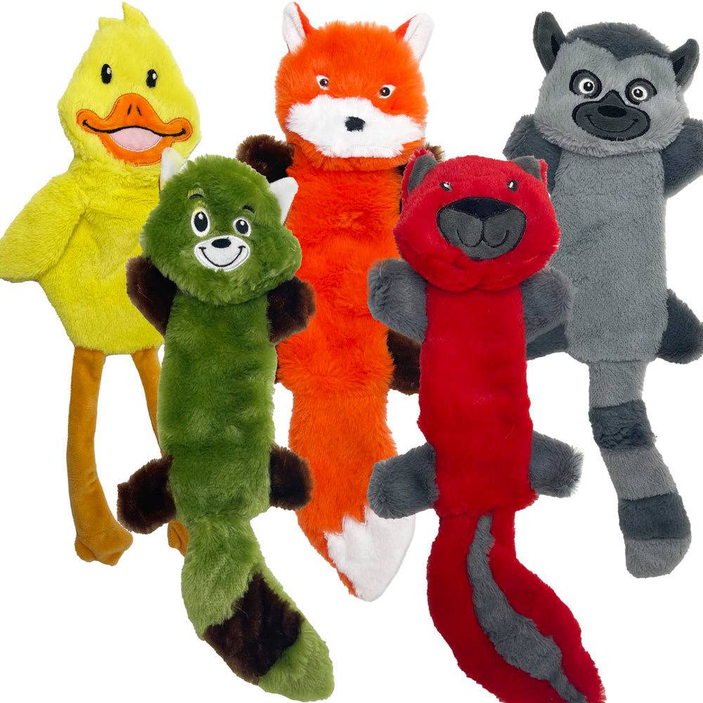 Jalousie beaver dog toy with no stuffing and squeaker for interactive play.