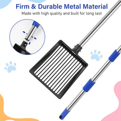 JAMIEWIN wide deep mesh scoop speeds up litter separation.