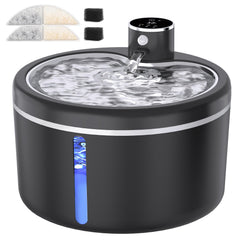 Jaojcoe cat water fountain cordless front view highlights flexible placement for easy hydration