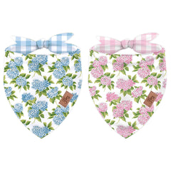 JarThenaAMCS hydrangea dog bandana in pink blue for everyday wear