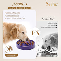 JASGOOD anti-gulping dog bowl promoting mindful eating