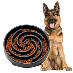 JASGOOD slow feeder bowl for large dogs with spiral maze design to slow eating.