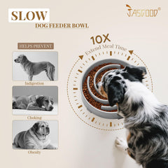 JASGOOD Slow Feeder bowl close-up highlights BPA-free PP material and safe construction.