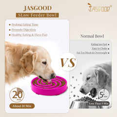 JASGOOD spiral maze design bowl promoting slower eating.