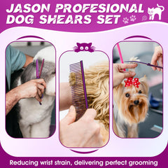 JASON 7-inch down-curved dog shear for contoured, efficient shaping.