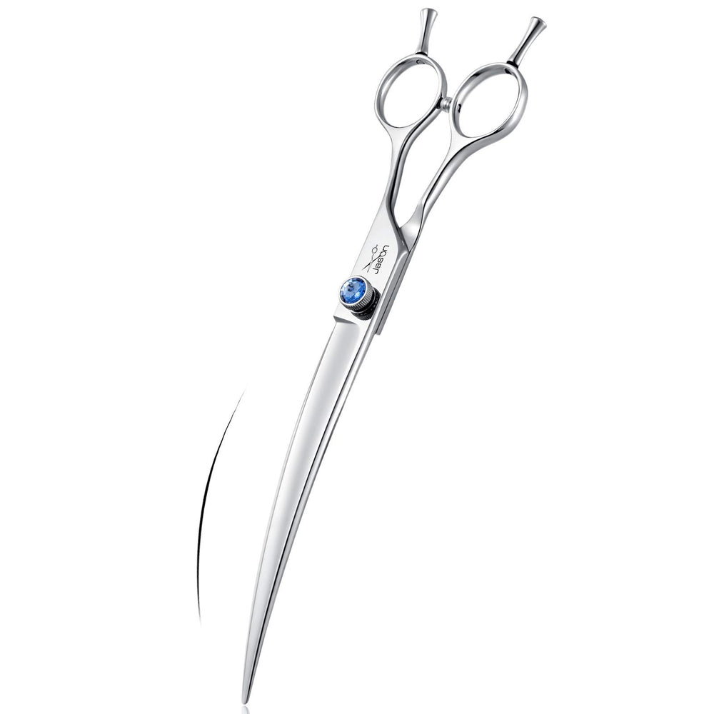 JASON curved dog grooming scissors 8in for precise shaping