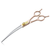 JASON dog grooming scissors 7-inch curved rose gold for precise trims