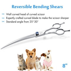JASON offset-handle ergonomic shears for comfortable, all-day grooming