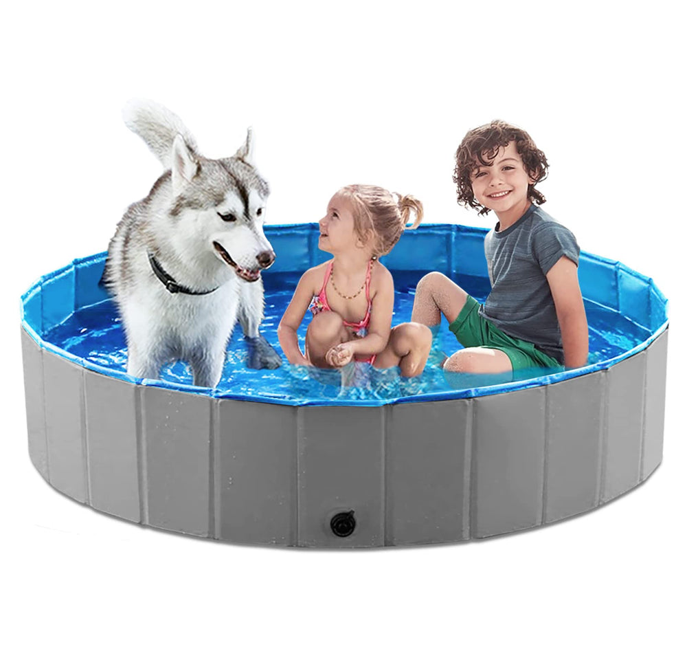 Jasonwell foldable dog pool showing compact storage for travel and easy setup.
