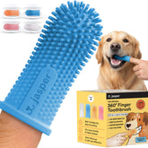 Jasper dog toothbrush 360 cleaning close-up of silicone bristles for thorough plaque removal