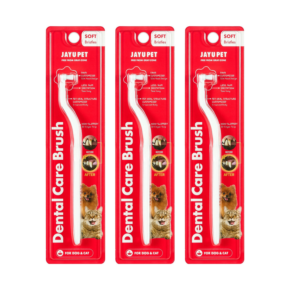JAYU PET dental brush with soft bristles ideal for kitten teeth.