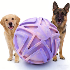 JC HOUSE dog balls bouncy toy close-up texture shows soft, durable foamed TPR.