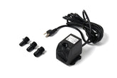 Jebao WP1500 submersible pump seen from top view for compact fountains.