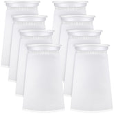 Jecery 8-pack aquarium filter socks trapping debris for a cleaner tank