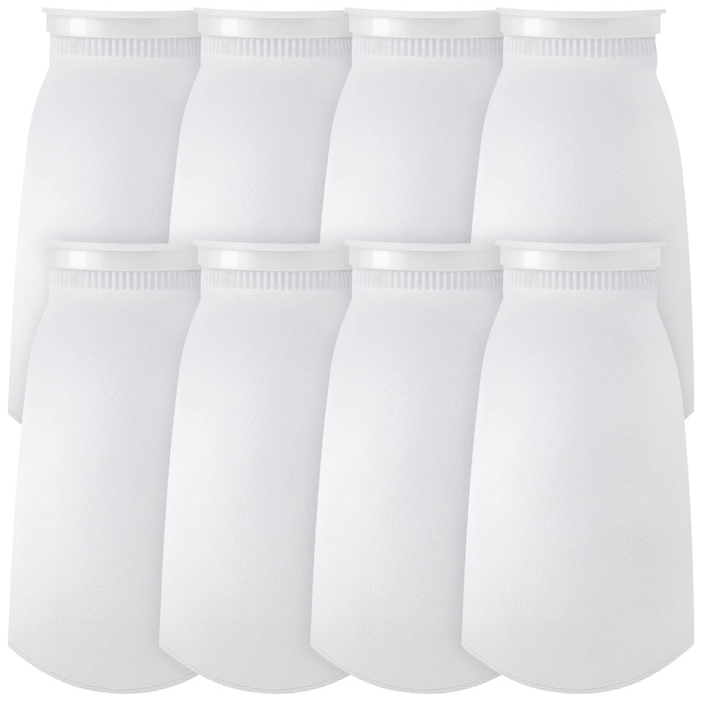 Jecery filter sock 7in white, eight-pack for debris filtration and maintenance