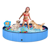 Jecoo dog pool 48-inch for large dogs, sturdy outdoor cooling and play