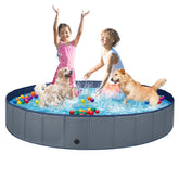Jecoo dog pool folded for compact storage and quick setup.