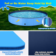 Jecoo dog pool ready for outdoor use with pets and kids