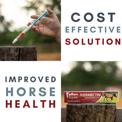 Jeffers dosing syringe demonstrates precise, mess-free administration.