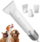 Jellyfish Dog Dryer front view highlights compact handheld design for easy home grooming.