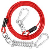 Jenico dog tie out cable 10ft for compact yard tether and durable outdoor use.