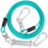 Jenico dog tie out cable with 360° swivel for tangle-free outdoor time.