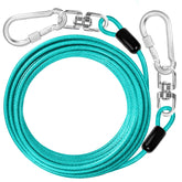 Jenico dog tie out cable with 50ft length for secure yard tethering.