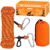 Jenico dog tie-out cable 50ft in use for camping and yard safety