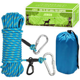 Jenico dog tie-out cable blue, 50ft setup for yard safety and freedom