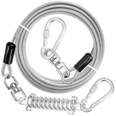 jenico dog tie out cable with heavy-duty locking carabiner for safe containment