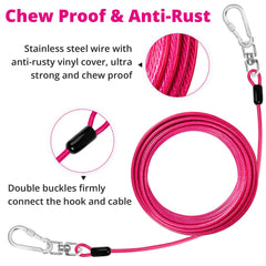Jenico lightweight tether easy to use for yard, camping, and training.